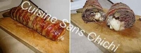 Roul de boeuf  la poitrine fume au c ur fondant de fromage