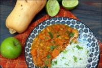 Curry tha au poulet courge et patate douce