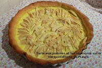Tarte aux pommes et lait concentr sucr