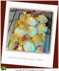 Gnocchis en gratin bacon et chvre