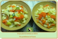 Soupe plat de ravioles au chvre