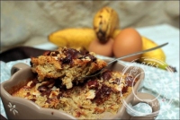 Baked oatmeal  la banane chocolat et noisettes