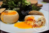 Petits pains farcis  l  oeuf au jambon et au fromage