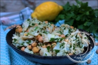 Salade de morue et pois chiches à la portugaise