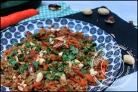 Pilpil aux carottes et courgettes sautes  l  huile de ssame