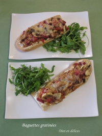 Baguettes gratines