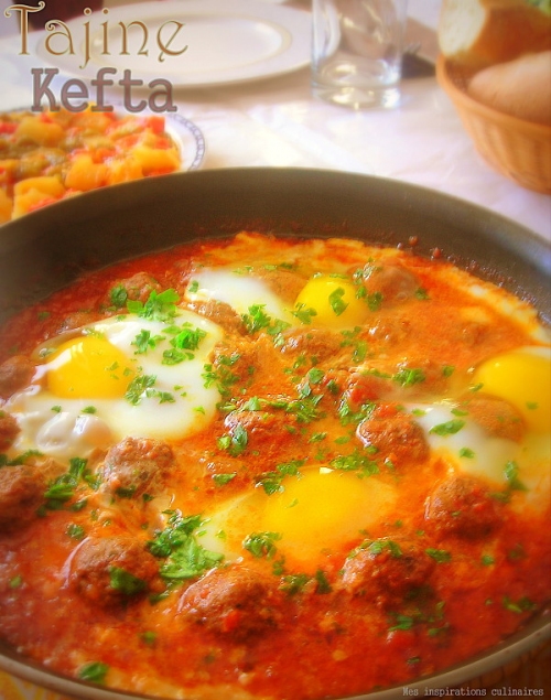 Recette tajine kefta aux oeufs marocain (moroccan spicy meat balls)