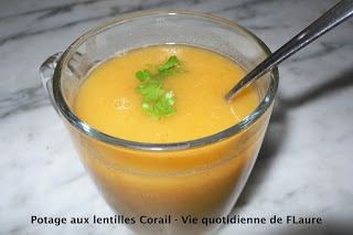 Potage aux lentilles corail Vie quotidienne de FLaure