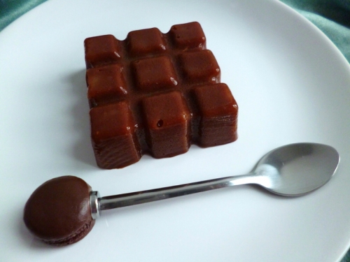 flan mini tablette diététique poire chocolat avec Confistévia
