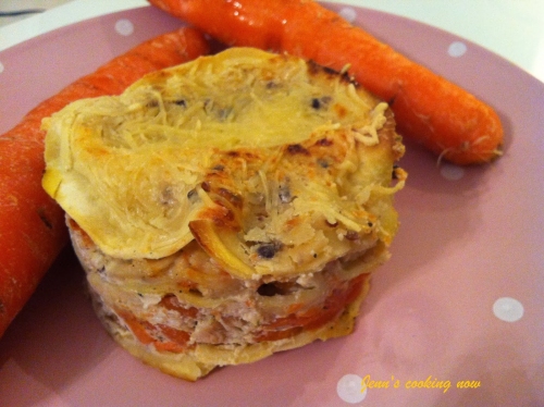 Lasagnes de carotte et poulet au boursin