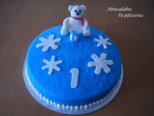 Gâteau d  anniversaire ourson polaire