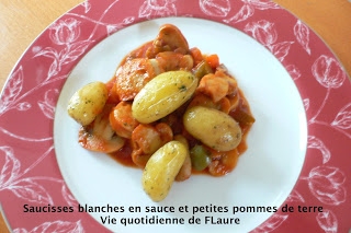 Saucisses blanches en sauce et petites pommes de terre Vie quotidienne de FLaure