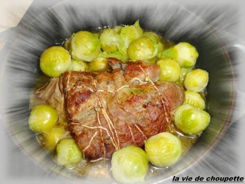Recette rÔti de porc en cocotte choux de bruxelles frais