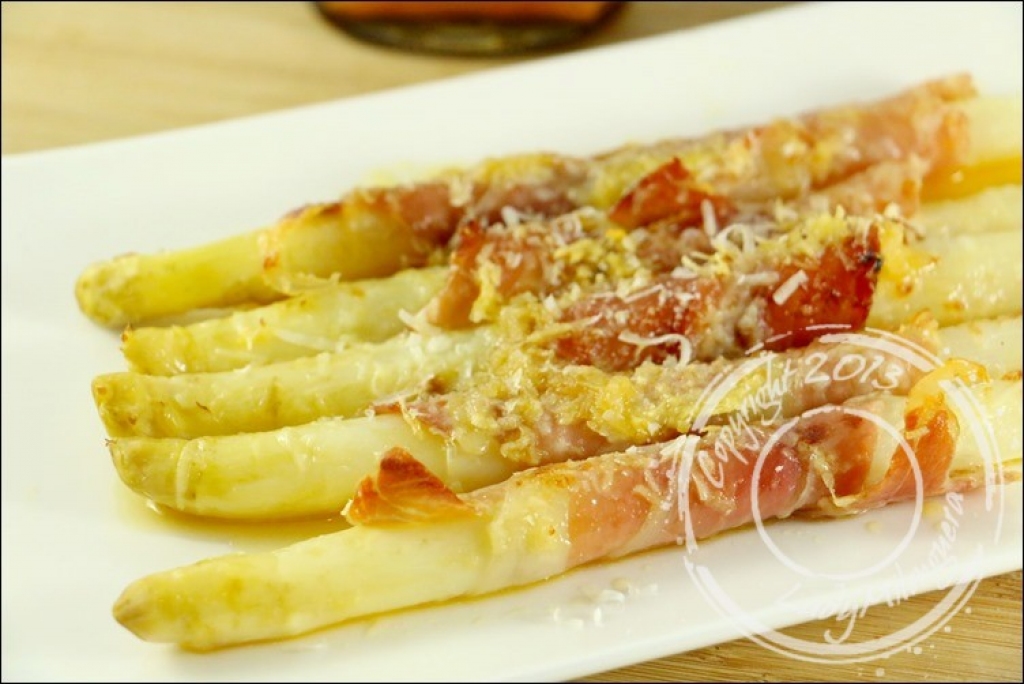 Recette asperges gratinées au jambon cru