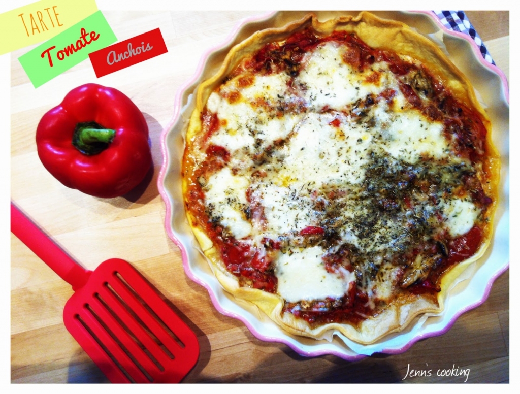 Tarte tomate anchois et mozza