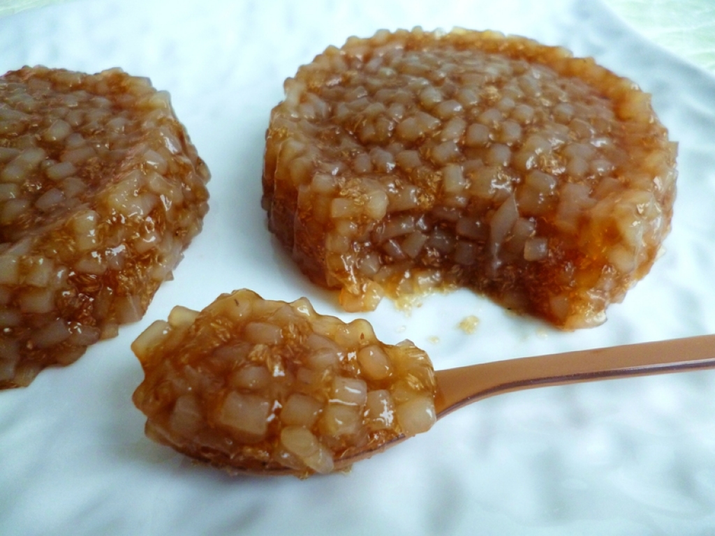 gâteaux diététiques de perles konjac au caramel et au psyllium à seulement 30 calories(sans oeufs et sans beurre)