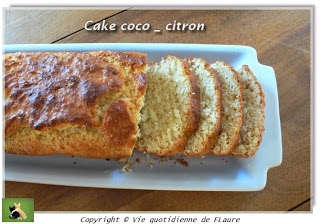 Cake coco citron Vie quotidienne de FLaure