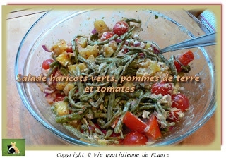 Salade haricots verts pommes de terre et tomates Vie quotidienne de FLaure