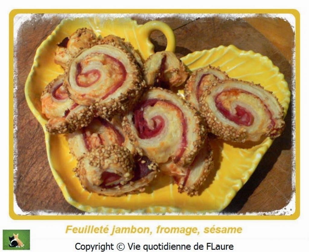 Feuillet jambon fromage ssame
