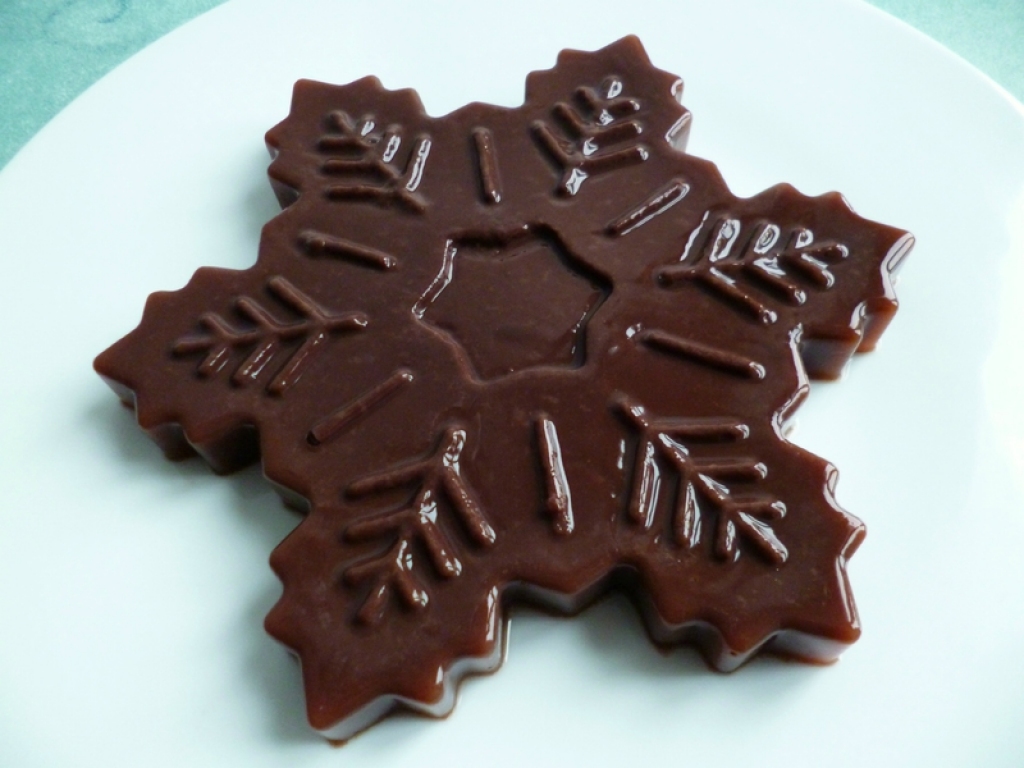 flocon de neige hyperprotéiné au chocolat et à l  agar agar à seulement 80 kcal (flan sans sucre ni oeuf ni beurre)