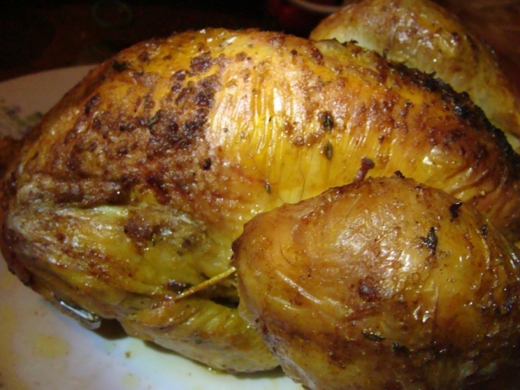 Recette poulet roti au four croustillant