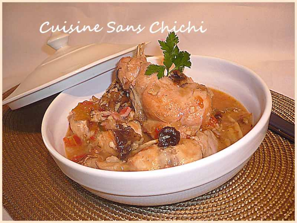 Recette sauté de lapin aux chanterelles sauce chasseur