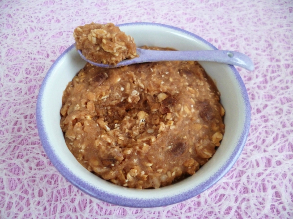 Recette dessert hyperprotéiné pomme poire chocolat et muesli au son d 'avoine (diététique sans