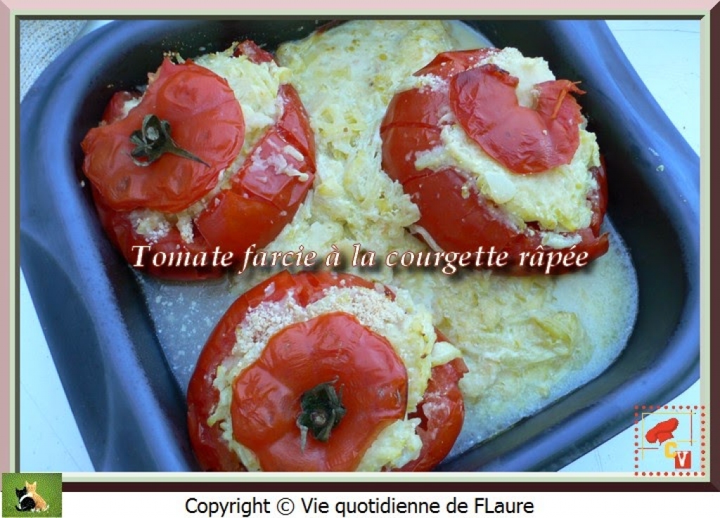 Tomate farcie à la courgette râpée Vie quotidienne de FLaure