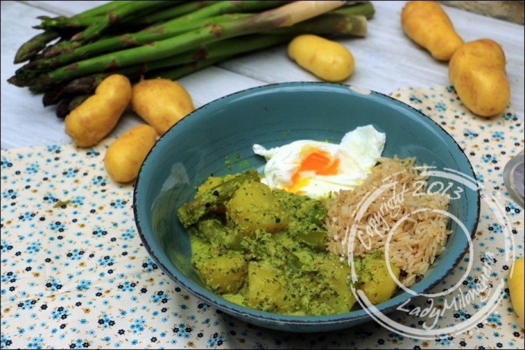 Curry d  asperges et pommes de terre nouvelles